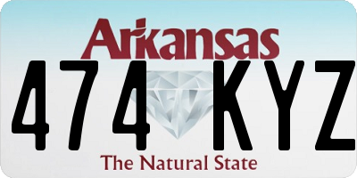 AR license plate 474KYZ