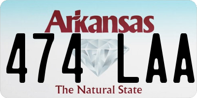 AR license plate 474LAA