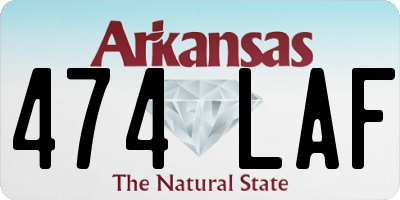 AR license plate 474LAF