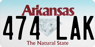 AR license plate 474LAK
