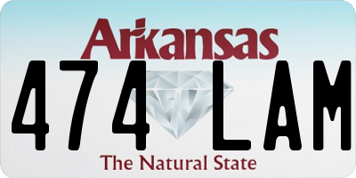 AR license plate 474LAM
