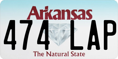 AR license plate 474LAP
