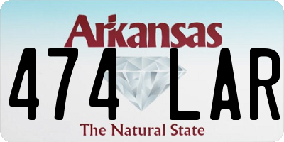 AR license plate 474LAR