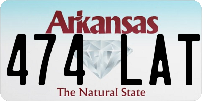 AR license plate 474LAT