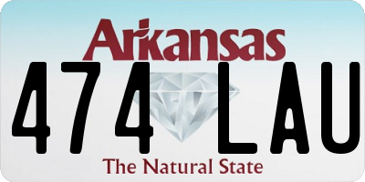 AR license plate 474LAU