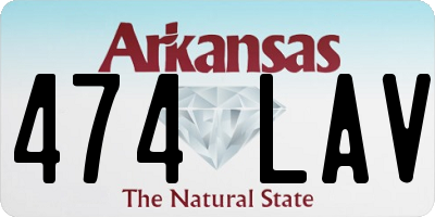 AR license plate 474LAV