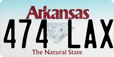 AR license plate 474LAX
