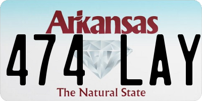 AR license plate 474LAY