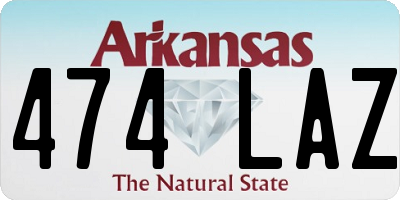 AR license plate 474LAZ