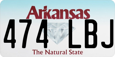 AR license plate 474LBJ