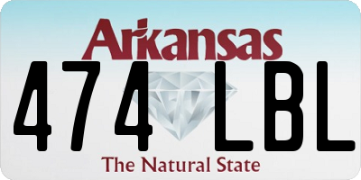 AR license plate 474LBL