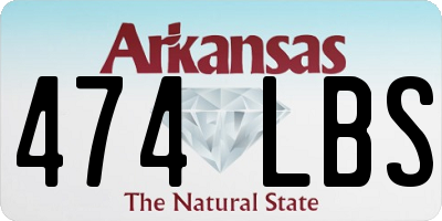 AR license plate 474LBS