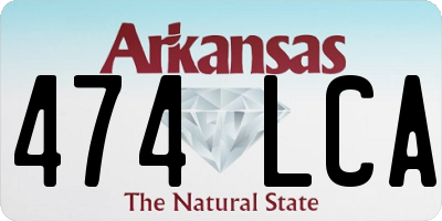 AR license plate 474LCA