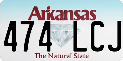 AR license plate 474LCJ