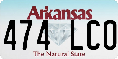AR license plate 474LCO