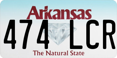 AR license plate 474LCR
