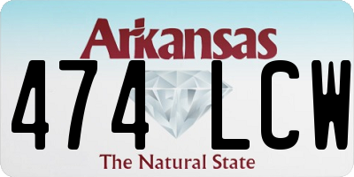 AR license plate 474LCW