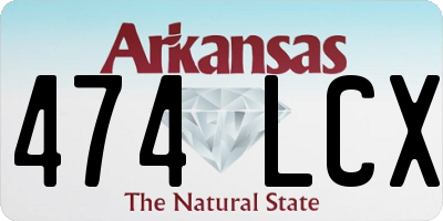 AR license plate 474LCX