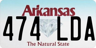 AR license plate 474LDA