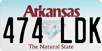 AR license plate 474LDK