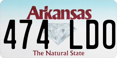 AR license plate 474LDO