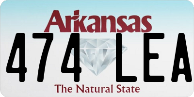 AR license plate 474LEA