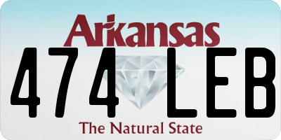 AR license plate 474LEB