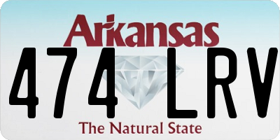 AR license plate 474LRV