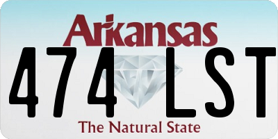 AR license plate 474LST