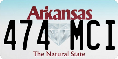 AR license plate 474MCI