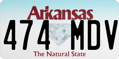 AR license plate 474MDV