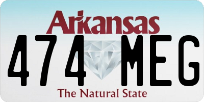 AR license plate 474MEG