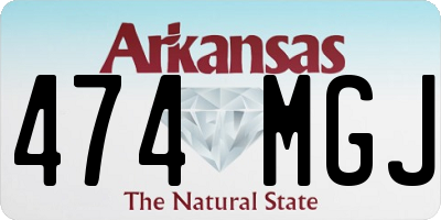 AR license plate 474MGJ
