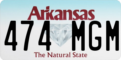 AR license plate 474MGM