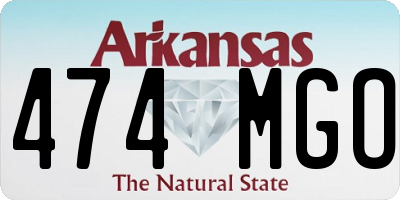 AR license plate 474MGO