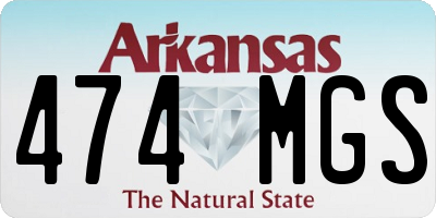 AR license plate 474MGS