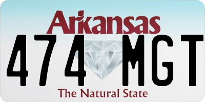 AR license plate 474MGT