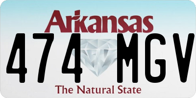 AR license plate 474MGV