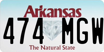 AR license plate 474MGW