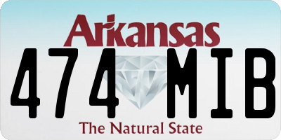 AR license plate 474MIB