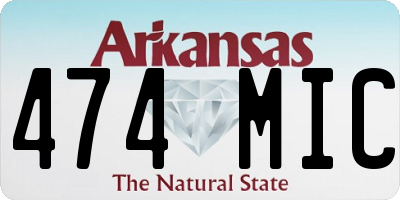AR license plate 474MIC