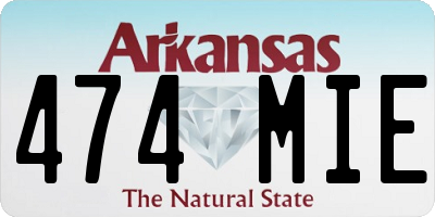 AR license plate 474MIE