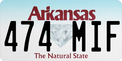 AR license plate 474MIF