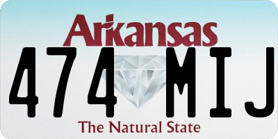 AR license plate 474MIJ