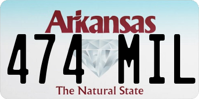 AR license plate 474MIL