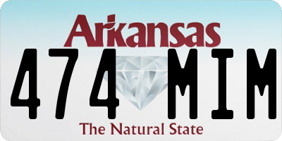 AR license plate 474MIM