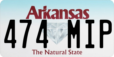 AR license plate 474MIP