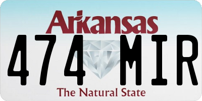 AR license plate 474MIR