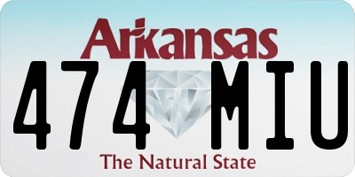 AR license plate 474MIU