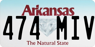 AR license plate 474MIV